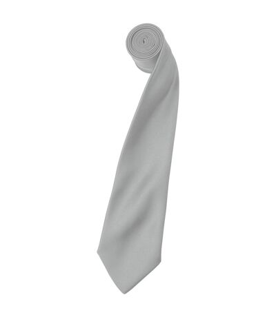 Premier - Cravate unie - Homme (Lot de 2) (Gris argent) (Taille unique) - UTRW6934
