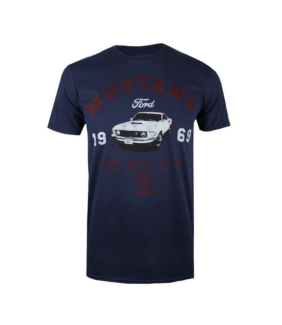 Ford - T-shirt MUSTANG THE BOSS IS IN - Homme (Bleu marine) - UTTV1373