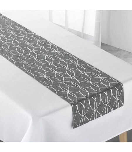 Nappe & Chemin de Table Elipsa 140x250cm Gris & Argent