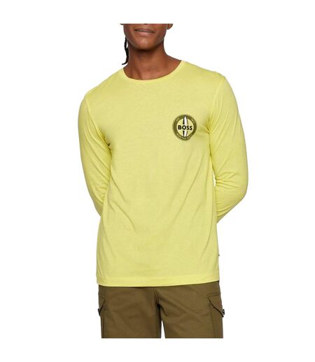 T-shirt Manches Longues Tyrec Homme Jaune Boss