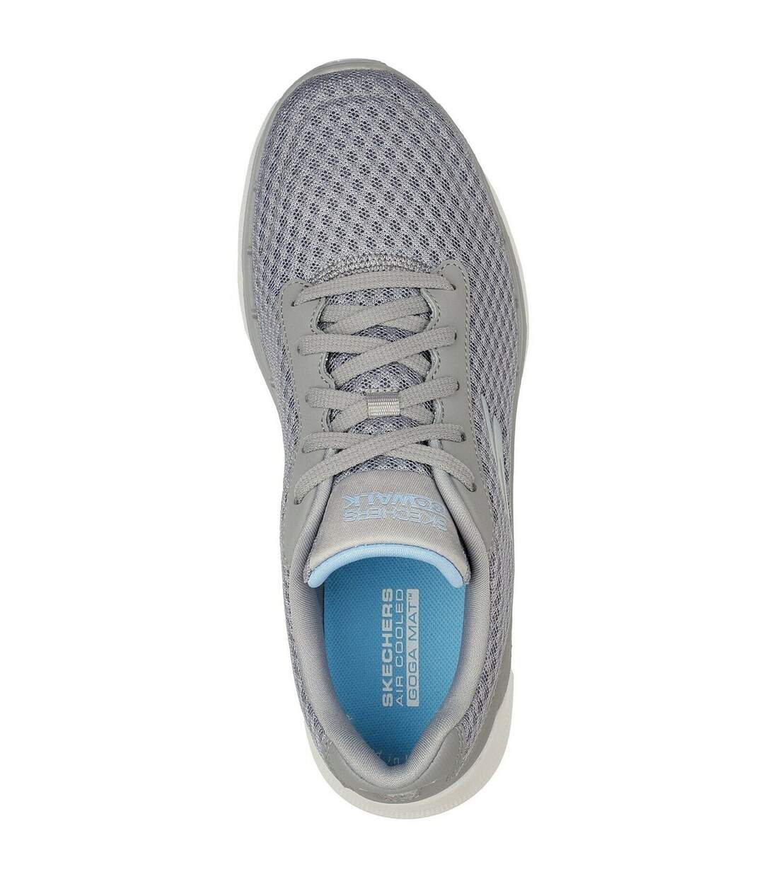 Skechers Womens/Ladies GOwalk 6 Iconic Vision Sneakers (Gray/Blue) - UTFS8492