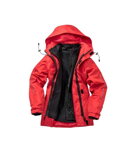 Result Core Mens Printable 3-In-1 Transit Jacket (Red)