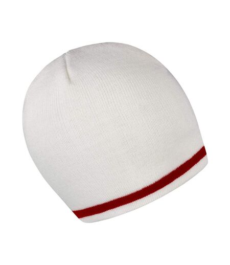 Result Winter Essentials - Bonnet - Adulte (Blanc / Rouge) - UTPC7255