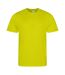 Just Cool Mens Performance Plain T-Shirt (Citrus) - UTRW683