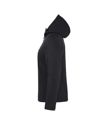Womens/ladies Padded Soft Shell Jacket Black Clique