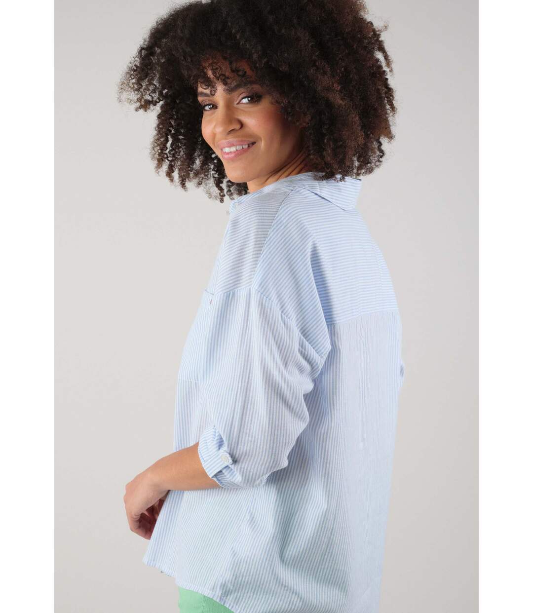 Chemise décontractée à manches longues pour femme ESTHER-4