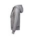 Womens/ladies Fashion Full Zip Hoodie Grey Heather Tee Jays-2