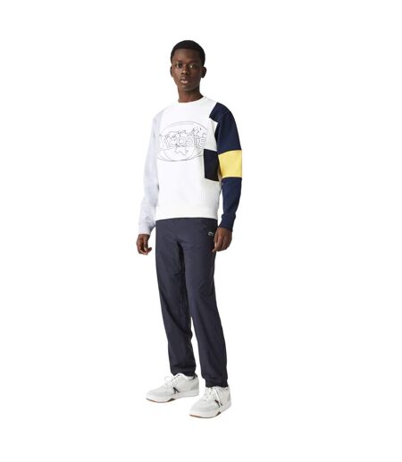 Mens Nylon Tracksuit Bottoms Blue Lacoste