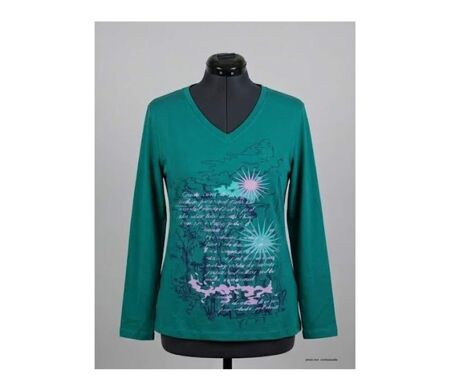 Tee-shirt AXONE SH1063V vert grande taille : le style de la sérigraphie placée