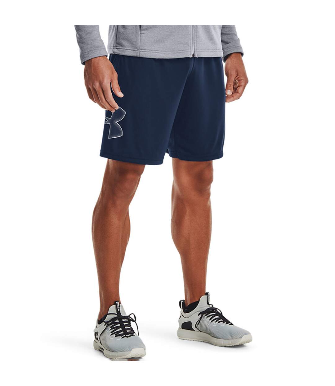 Short tech homme bleu foncé / gris acier Under Armour-2