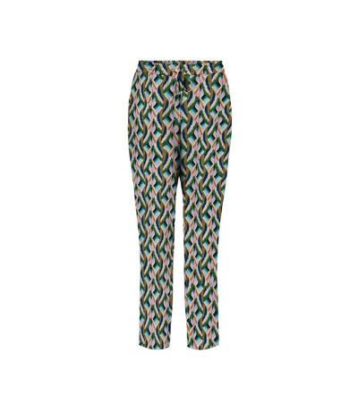 Pantalon Vert/Bleu à Motifs Femme Only - 36