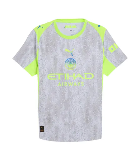 Mens Authentic 25/26 Manchester City Fc Third Jersey Grey Green Puma