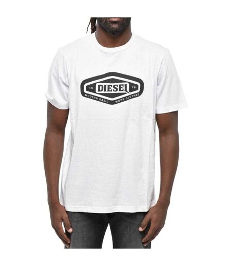 T-shirt Motif/style Logo Basic Homme Blanc Diesel