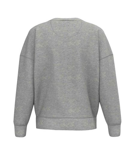Womens/ladies Crew Neck Sweatshirt Moon Grey Heather Native Spirit