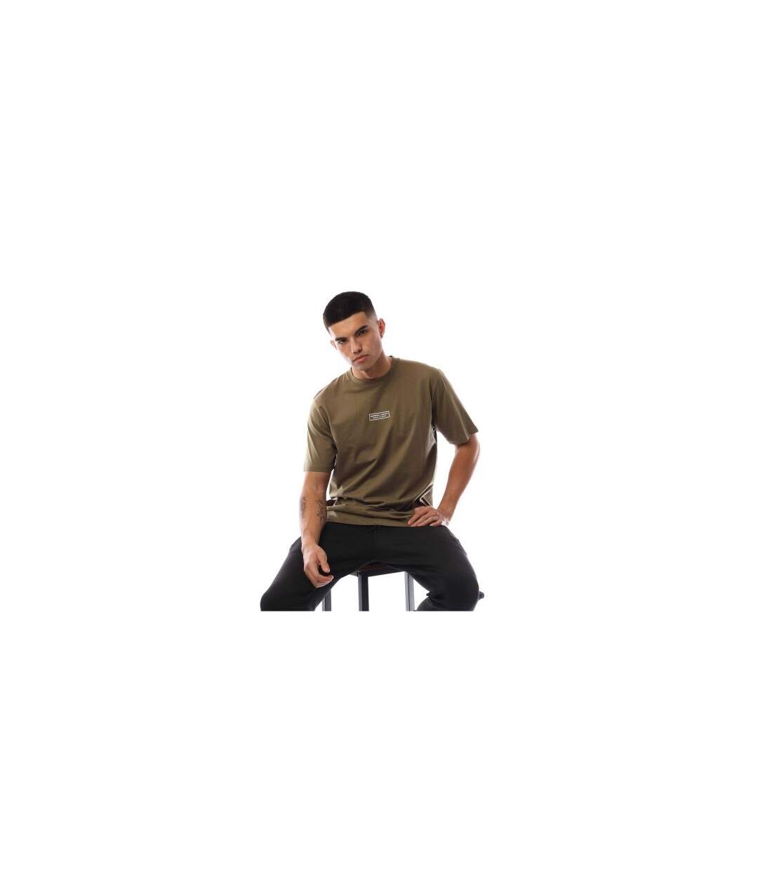 T-shirt Motif/style Logo Homme Kaki Marshall Artist-1