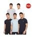 T-shirts Shivron Homme Noir Blanc Gris Chiné Bleu Crosshatch-2