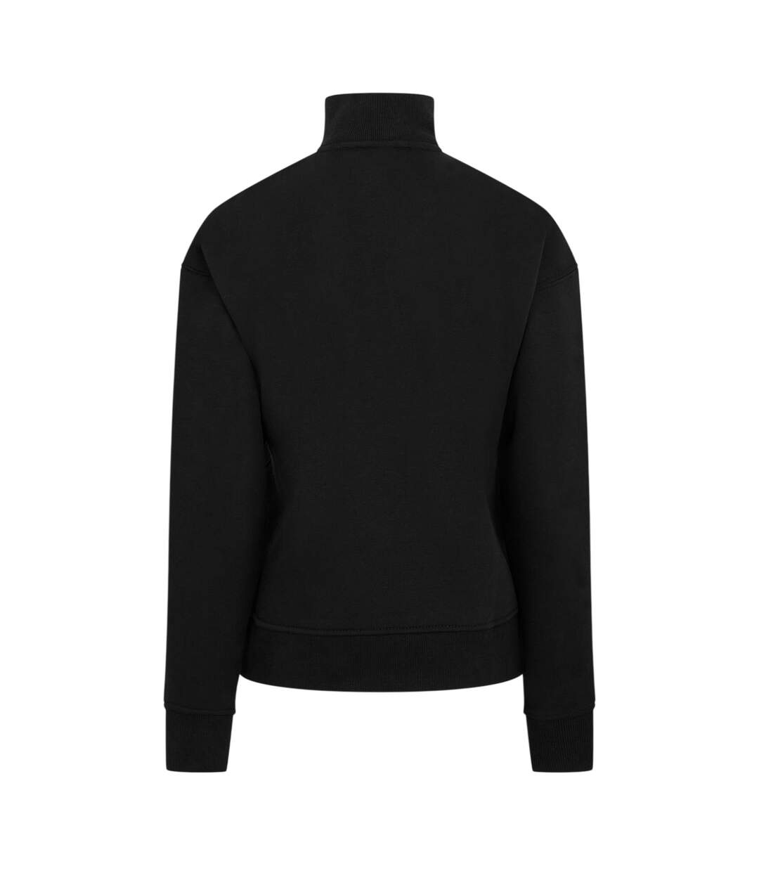 Womens/ladies Quarter Zip Sweatshirt Black USA Pro-3