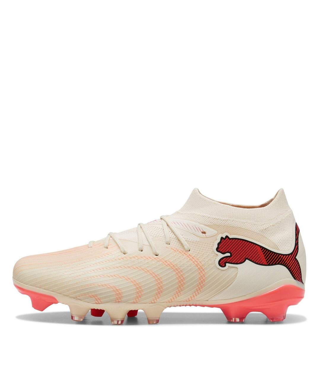 Womens/ladies Future 9 Match Firm Ground Football Boots Almond Red Puma-2
