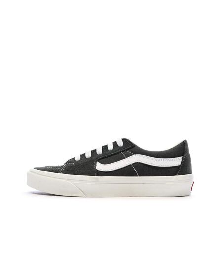 Baskets gris/blanc femme vans sk8-low canva
