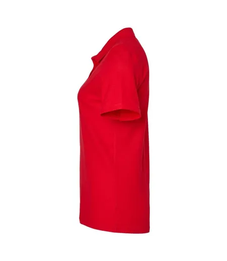 Womens/ladies Pique Soft Touch Polo Shirt Cherry Red Gildan