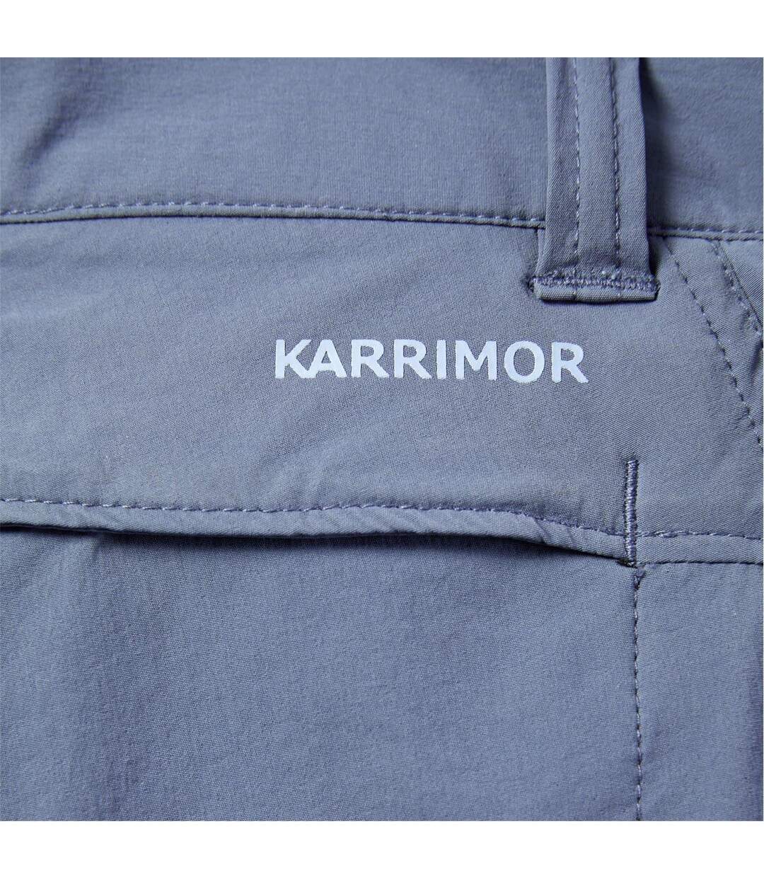 Womens/ladies Helium Slim Walking Shorts Blue Karrimor-4