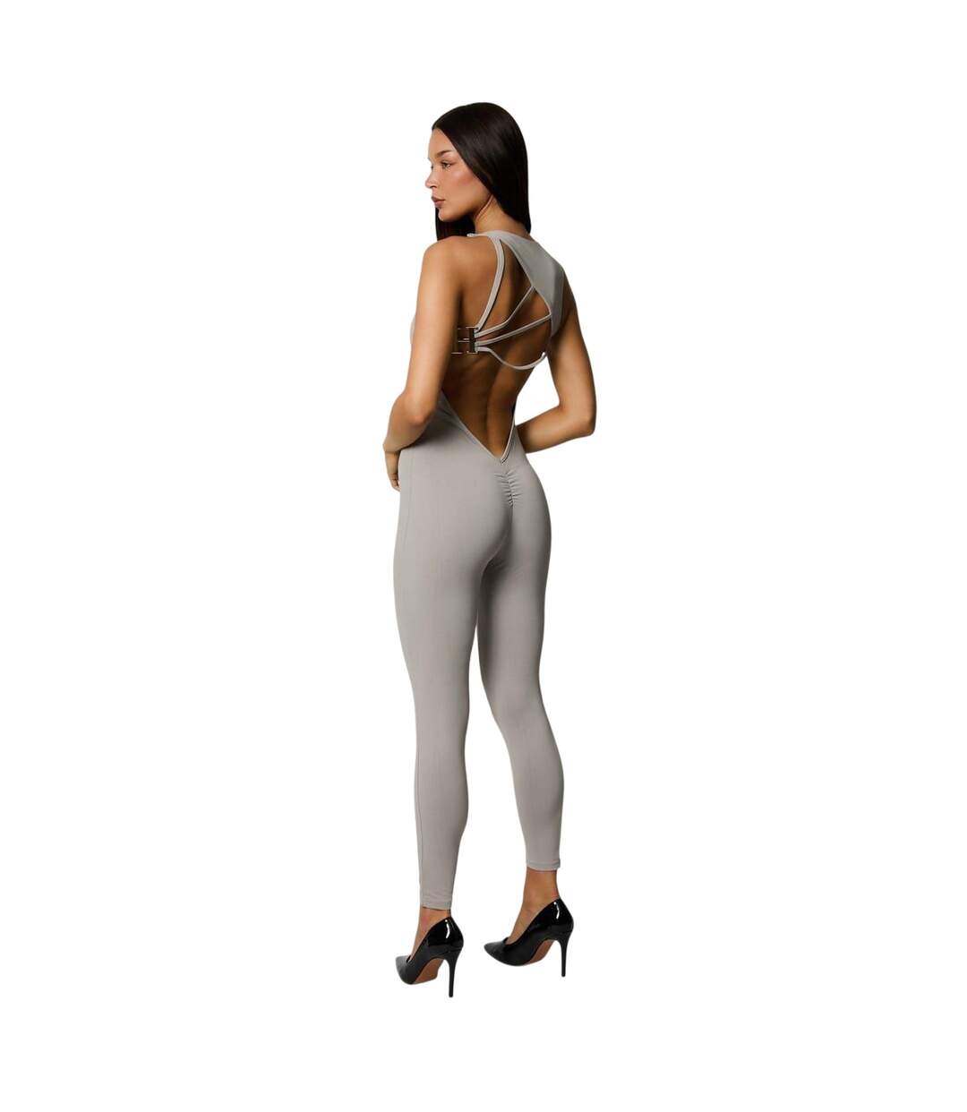 Combinaison Sans Manches Femme Gris Honeyz-3