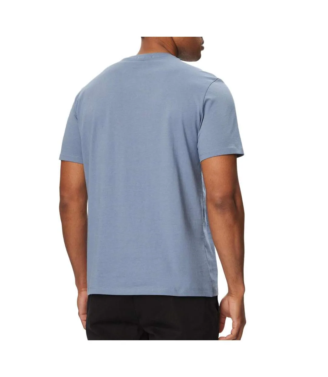 T-Shirt bleu moyen homme calvin klein jeans classic monogram-2