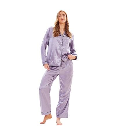 Ensemble De Pyjama Long Femme Gris Keanu