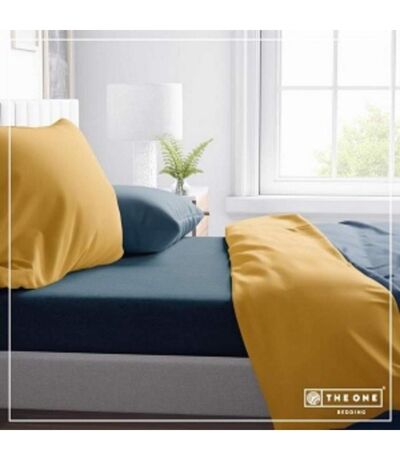 Drap housse - 100x220 - bleu indigo - T1-FS100
