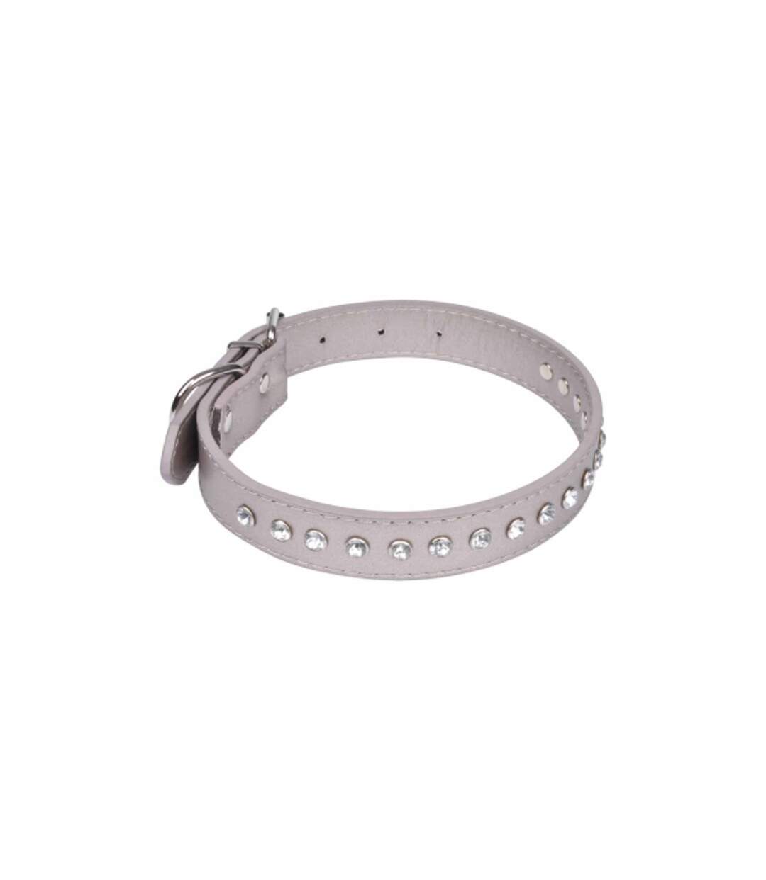 Collier Fantaisie pour Chien Strass 55cm Gris