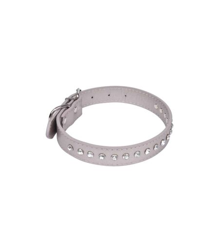 Collier Fantaisie pour Chien Strass 55cm Gris