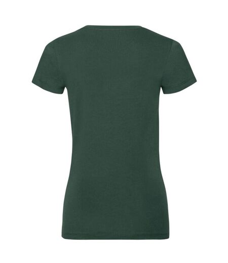 Womens/ladies short-sleeved t-shirt bottle green Russell