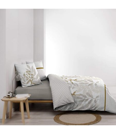 Parure de Lit Réversible 3 Pièces Raoni 240x220cm Naturel