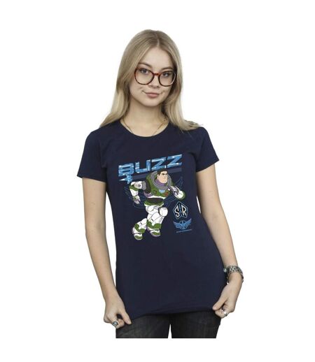 Disney T-shirt en coton Femme/Ladies Lightyear Buzz Run To Action (Bleu marine) - UTBI29144