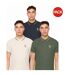 Pack Of 3  Mens Melports Polo Shirt  Multicoloured Duck And Cover-2