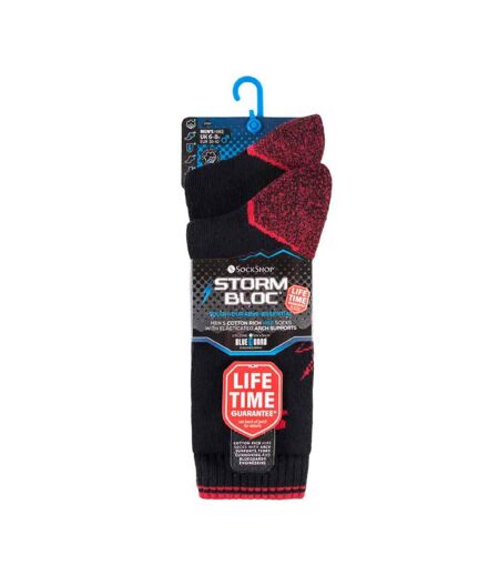 2 Pack Mens Heavy Duty Reinforced Cotton Socks for Boots