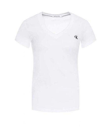 Tee shirt iconique col V  -  Calvin klein - Femme