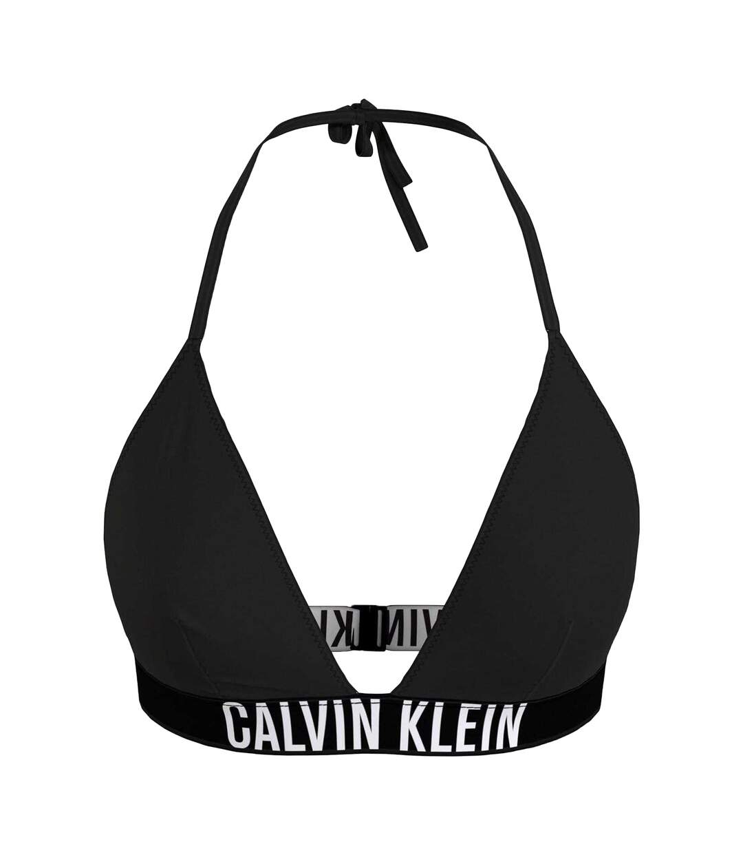 Womens/ladies Triangle Cups Bikini Top Black Calvin Klein-2