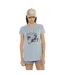 T-shirt à col rond manches courtes femme Spring Skull Vondutch-4