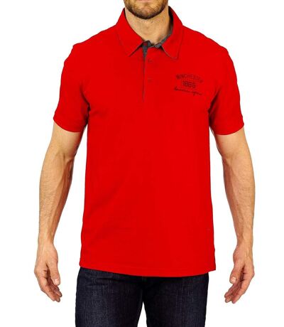 RETURN1 POLO PATCH ET BRODERIE ROUGE