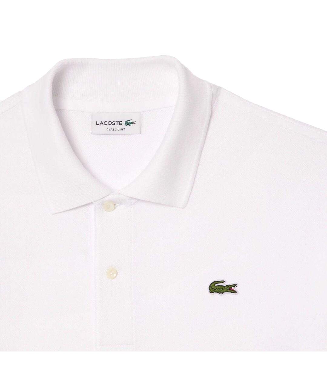 Mens Pique Classic Polo Shirt White Lacoste-2