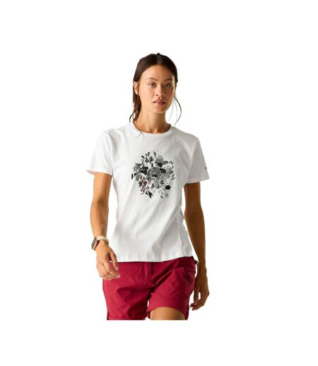 Womens/ladies Tranquility Iii Flowers T-shirt White Dare 2B
