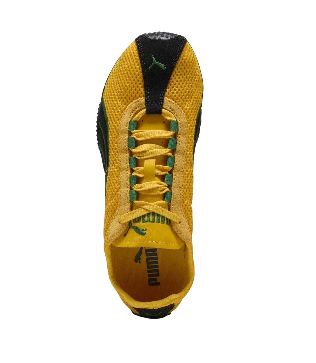 Mens Suede Low Trainers Yellow Green Puma-3