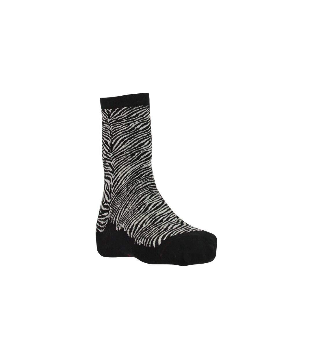 LABONAL Chaussettes Femme Viscose ZEBRE Noir-2