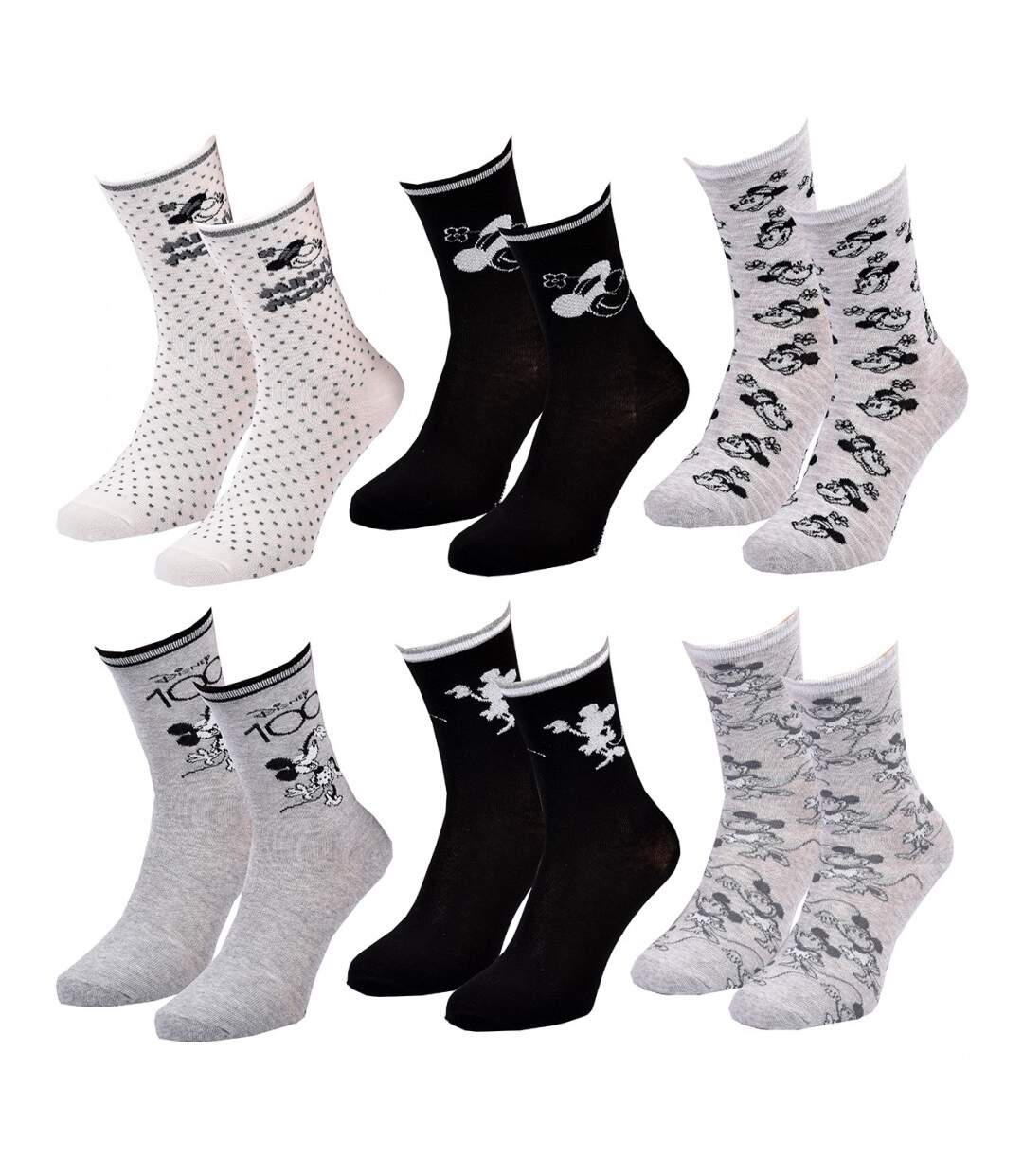 Chaussettes Pack Femme MINNIE - Pack de 9-2