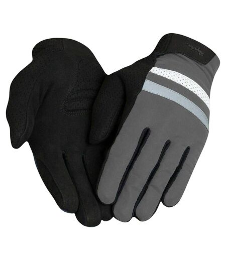 Brevet Suede Reflective Cycling Gloves Black Rapha