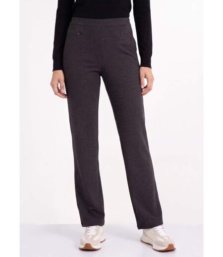 Pantalon droit taille semi élastiquée