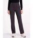 Pantalon droit taille semi élastiquée-1