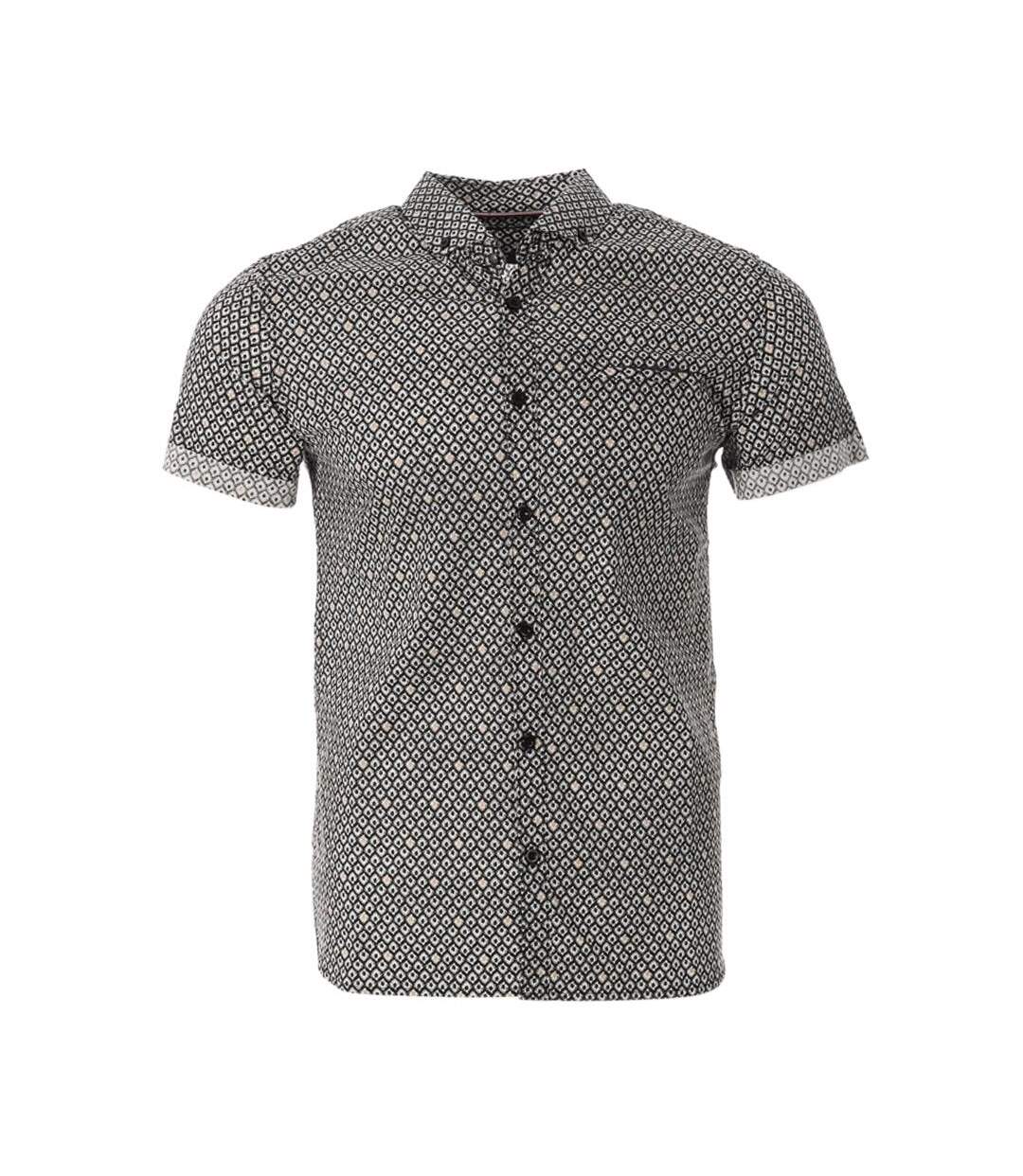 Chemise noire à motifs homme teddy smith cut mc 10711556d - m-1