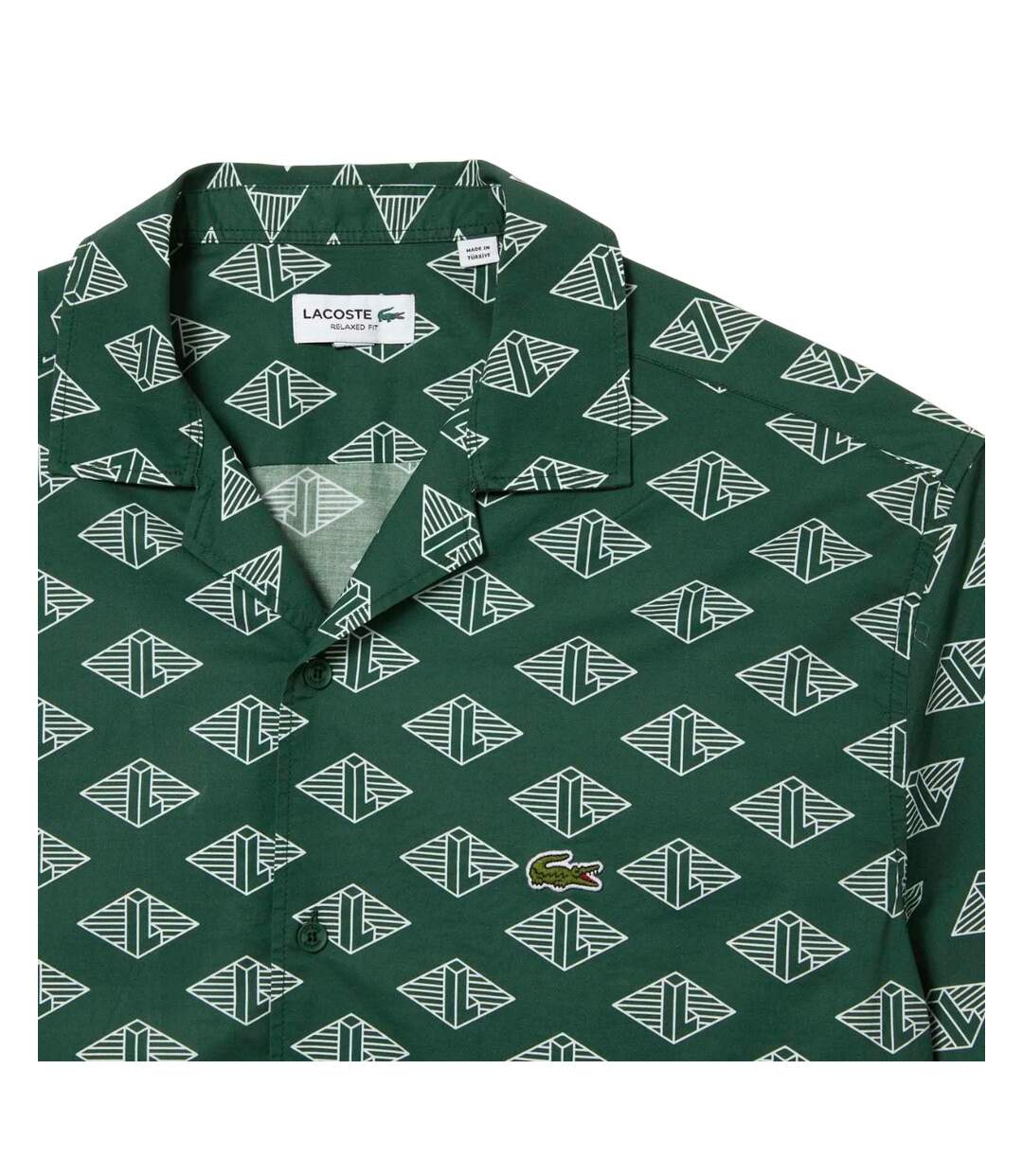 Chemise manches courtes homme vert Lacoste-4